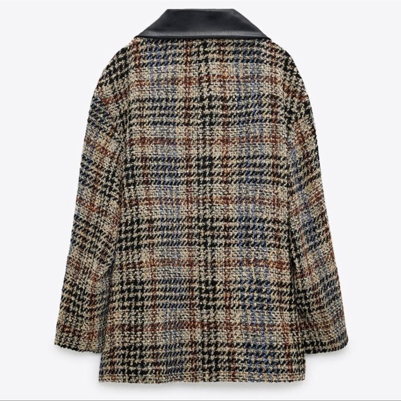ZARA plaid combination blazer - Picture 3 of 5